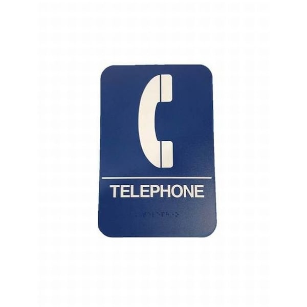 Don-Jo Telephone ADA Blue Sign HS907027 - main